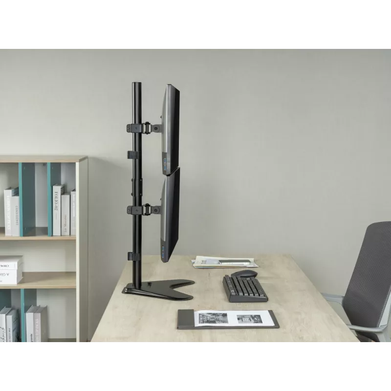 Equip Supporto da tavolo per doppio monitor verticale 17-32 pollici