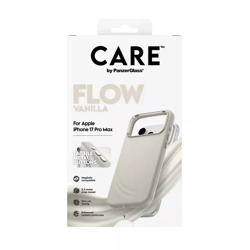 Cover PanzerGlass CARE by ® Feature FLOW Case Vanilla compatibile MagSafe iPhone 17 Pro Max