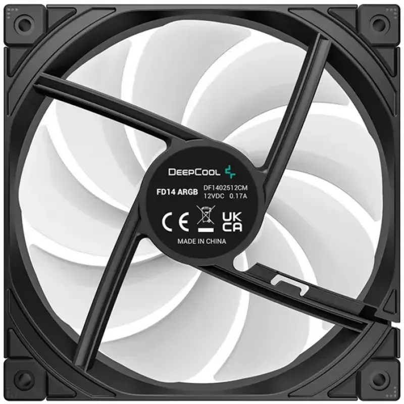 Ventola di raffreddamento DeepCool FD14 ARGB 140mm 3in1 — 140 mm, ARGB, confezione da 3