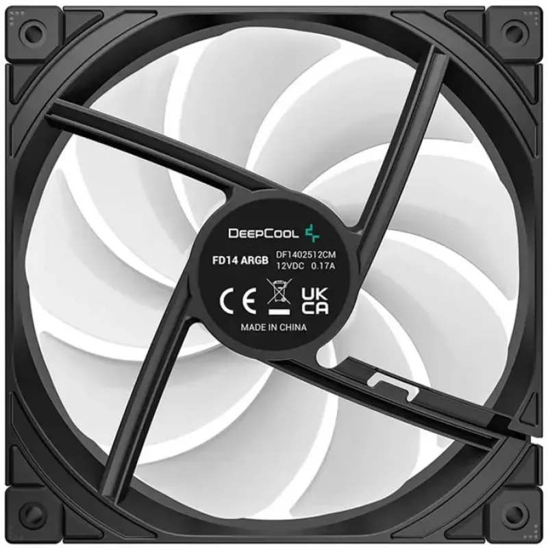 Ventola per case DeepCool FD14 ARGB 140mm nero 140x140x25