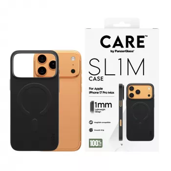 Custodia per cellulare PanzerGlass CARE™ SL1M Case nero compatibile MagSafe per iPhone 17 Pro Max