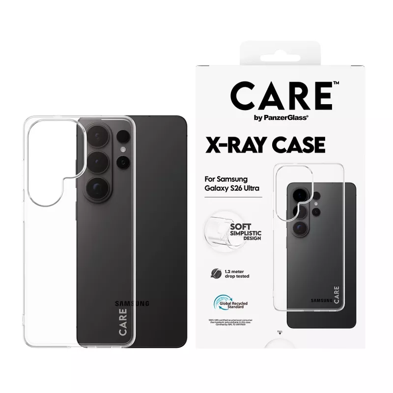 Custodia protettiva CARE X-Ray di PanzerGlass per Samsung Galaxy S26 Ultra (CR28792) – cover protettiva trasparente per telefoni