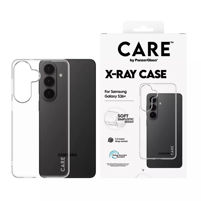 Custodia protettiva PanzerGlass CARE X-Ray per Samsung Galaxy S26+ (CR41489) — custodia protettiva trasparente per cellulare