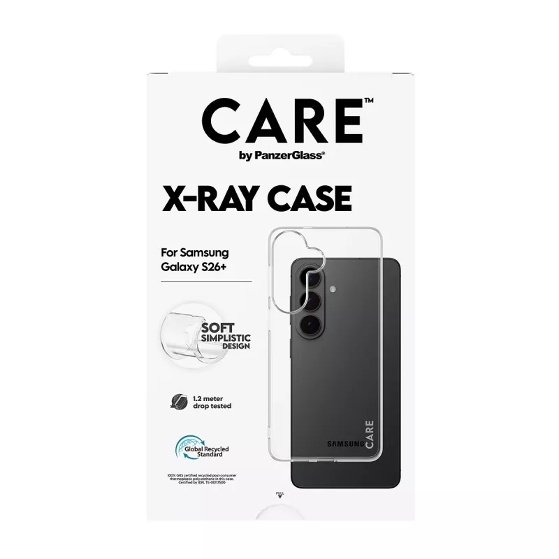 Custodia protettiva PanzerGlass CARE X-Ray per Samsung Galaxy S26+ (CR41489) — custodia protettiva trasparente per cellulare