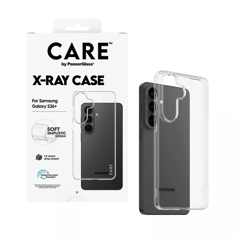 Custodia protettiva PanzerGlass CARE X-Ray per Samsung Galaxy S26+ (CR41489) — custodia protettiva trasparente per cellulare