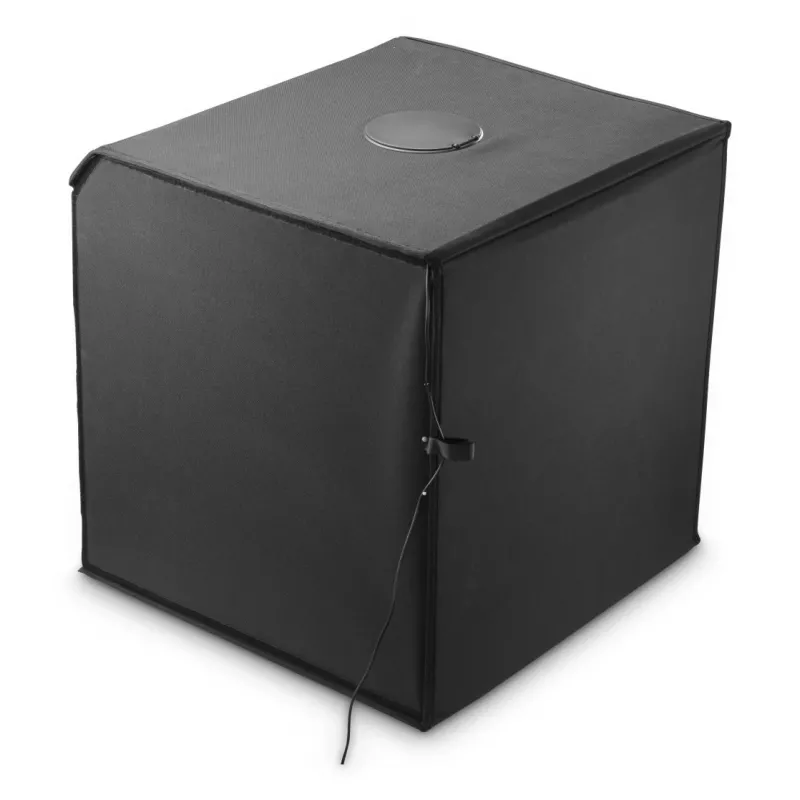 Mini studio fotografico HAMA box pieghevole con ring light LED 50×50 cm, modello 00004664