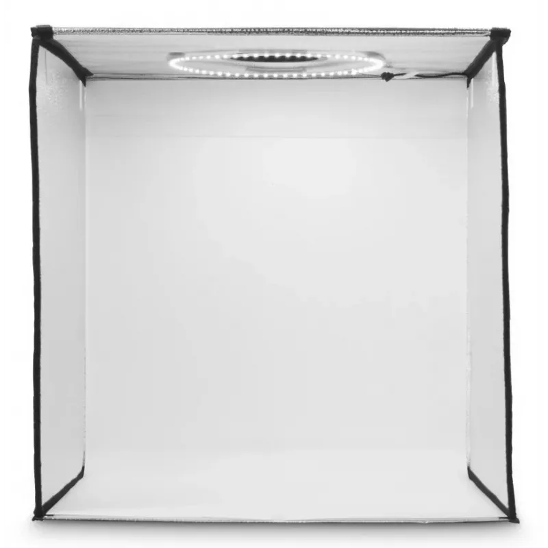 Mini studio fotografico HAMA box pieghevole con ring light LED 50×50 cm, modello 00004664