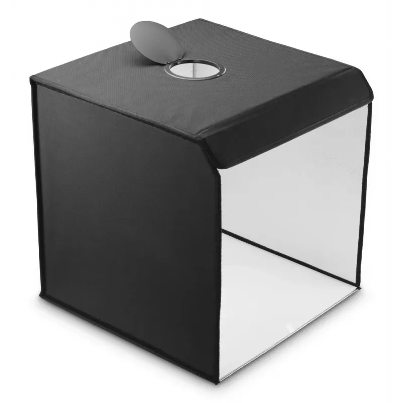 Mini studio fotografico HAMA box pieghevole con ring light LED 50×50 cm, modello 00004664