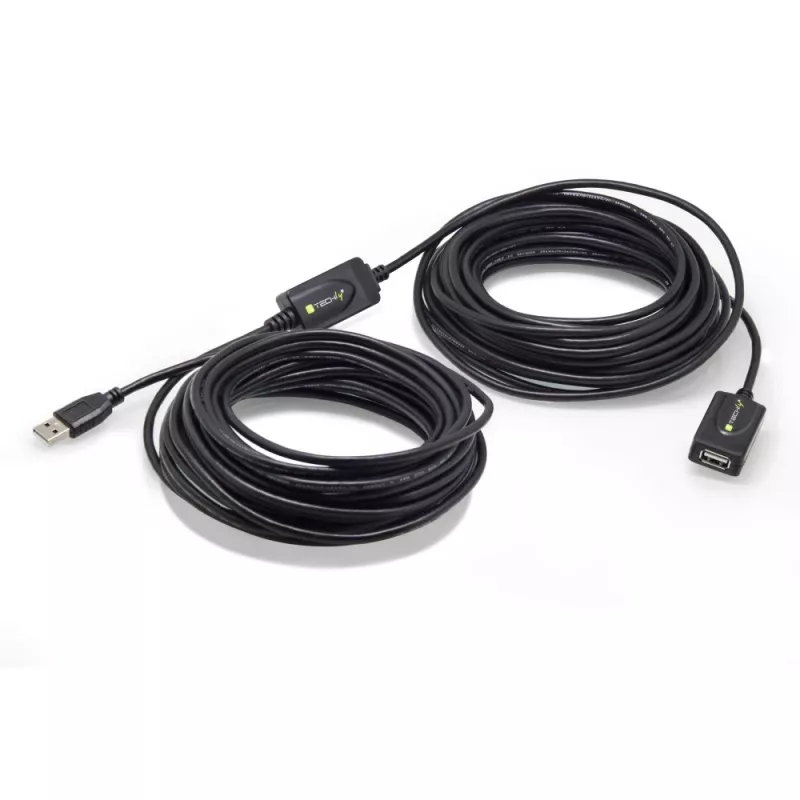 Techly IUSB-REP220TY3 cavo USB USB 2.0 20 m USB A nero