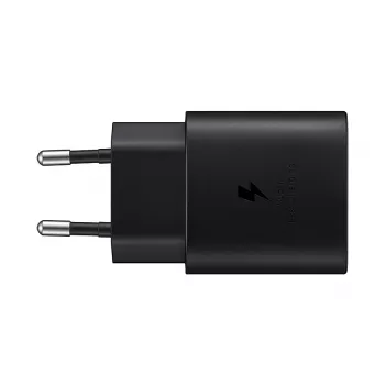 Caricabatterie da parete Samsung EP-TA800XBEGEU 25W USB-C ricarica rapida, adattatore AC compatto
