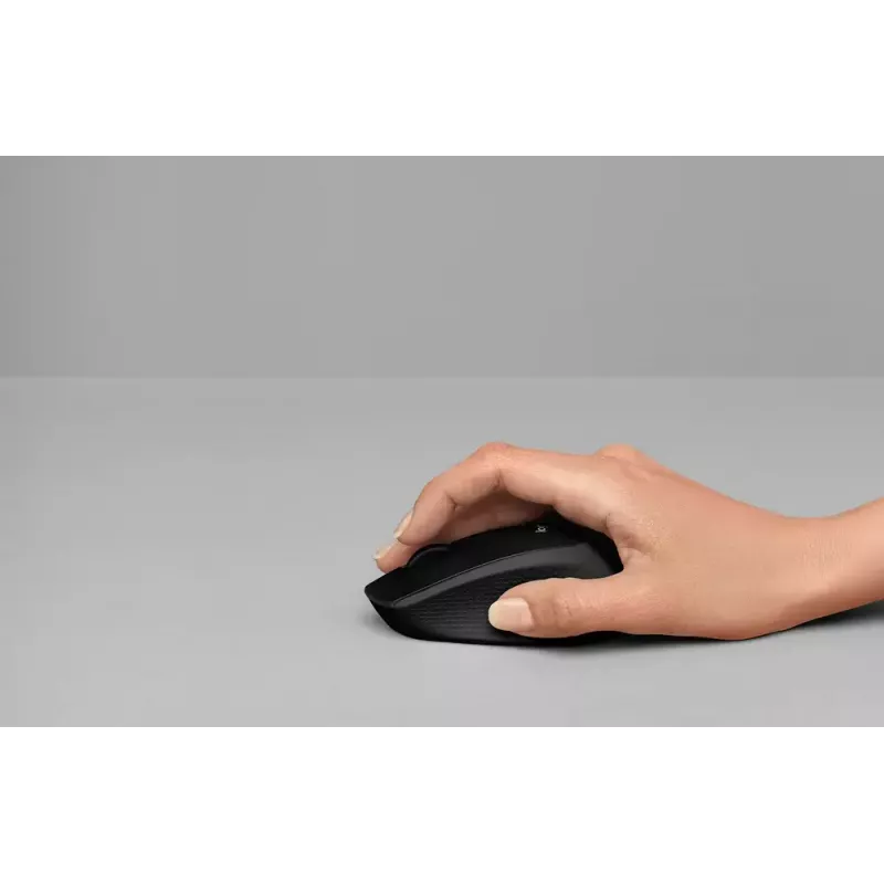 Mouse Logitech M330 SILENT PLUS — RF Wireless, per destrimani, 1000 DPI, 3 tasti, rotella di scorrimento, nero, a batteria