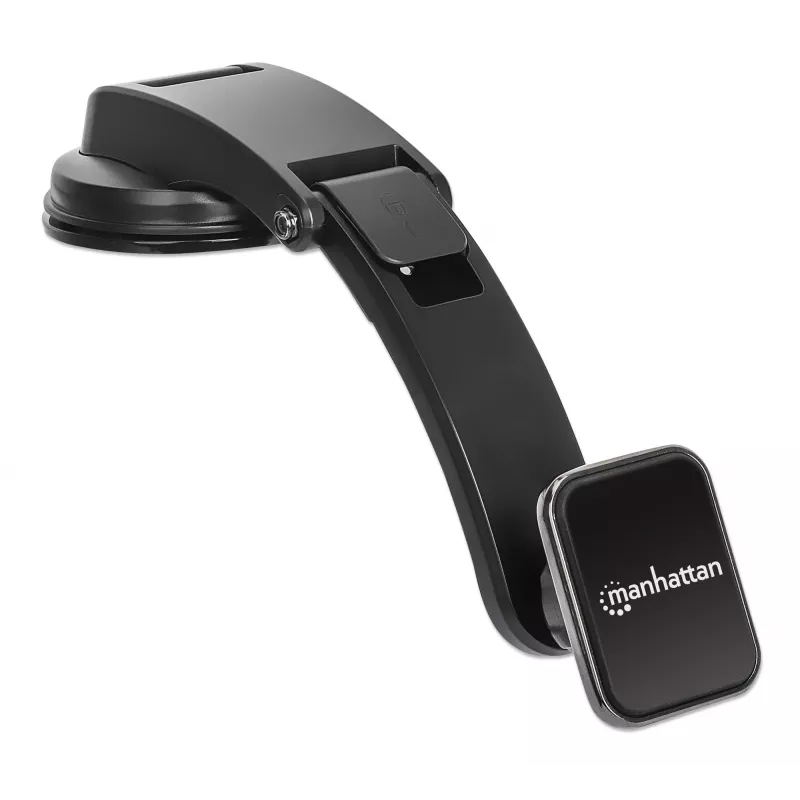 Supporto universale da cruscotto Manhattan per auto con supporto magnetico per smartphone, uso orizzontale o verticale, nero, garanzia tre anni