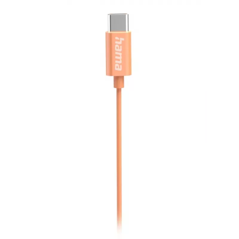 Hama Curly Headset con filo In-Ear chiamate/musica USB Type-C arancione