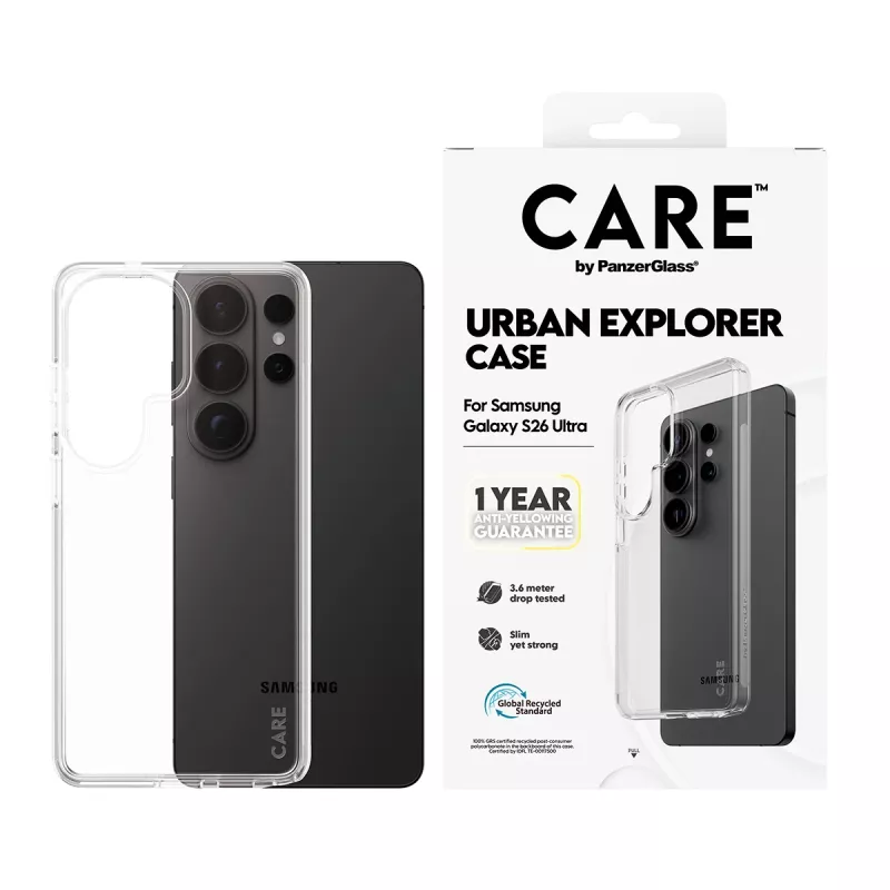Custodia protettiva PanzerGlass CARE by Urban Explorer Case per Samsung Galaxy S26 Ultra, trasparente