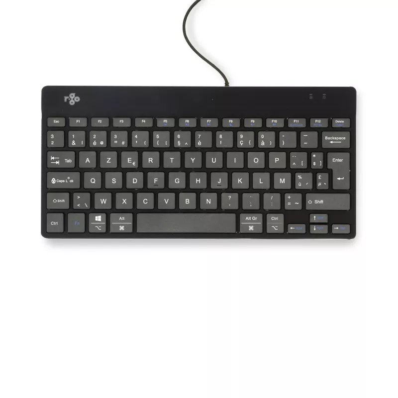 R-Go Tools tastiera ergonomica R-Go Compact Break, tastiera compatta con software per pause, AZERTY (BE), con filo, nero