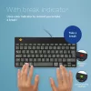 R-Go Tools tastiera ergonomica R-Go Compact Break, tastiera compatta con software per pause, AZERTY (BE), con filo, nero