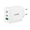 j5create JUP3365E-EN caricabatterie GaN USB-C 65W a 3 porte, uso interno, AC, bianco