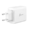 j5create JUP3365E-EN caricabatterie GaN USB-C 65W a 3 porte, uso interno, AC, bianco