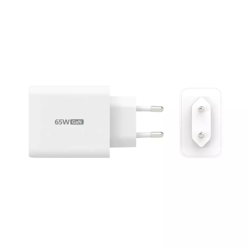 j5create JUP3365E-EN caricabatterie GaN USB-C 65W a 3 porte, uso interno, AC, bianco