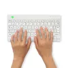 R-Go Tools tastiera ergonomica R-Go Compact Break, tastiera compatta con software per le pause, AZERTY (FR), Bluetooth, bianco