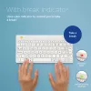 R-Go Tools tastiera ergonomica R-Go Compact Break, tastiera compatta con software per le pause, AZERTY (FR), Bluetooth, bianco