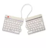 R-Go Tools tastiera ergonomica R-Go Split Break con software per le pause, tastiera ergonomica divisa, AZERTY (FR), Bluetooth, bianco