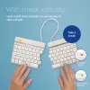 R-Go Tools tastiera ergonomica R-Go Split Break con software per le pause, tastiera ergonomica divisa, AZERTY (FR), Bluetooth, bianco