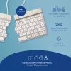 R-Go Tools tastiera ergonomica R-Go Split Break con software per le pause, tastiera ergonomica divisa, AZERTY (FR), Bluetooth, bianco