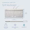 R-Go Tools tastiera ergonomica R-Go Split Break con software per le pause, tastiera ergonomica divisa, AZERTY (FR), Bluetooth, bianco
