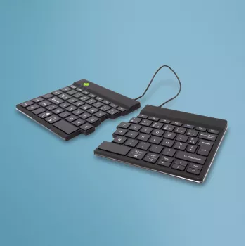 R-Go Tools tastiera ergonomica R-Go Split Break con software per le pause, tastiera ergonomica divisa, AZERTY (FR), Bluetooth, nero
