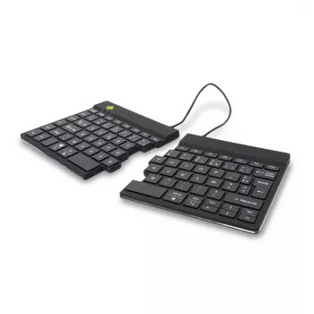 R-Go Tools tastiera ergonomica R-Go Split Break con software per le pause, tastiera ergonomica divisa, AZERTY (FR), Bluetooth, nero