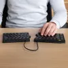 R-Go Tools tastiera ergonomica R-Go Split Break con software per le pause, tastiera ergonomica divisa, AZERTY (FR), Bluetooth, nero