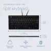 R-Go Tools tastiera ergonomica R-Go Split Break con software per le pause, tastiera ergonomica divisa, AZERTY (FR), Bluetooth, nero