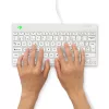 R-Go Tools tastiera ergonomica R-Go Compact Break, tastiera compatta con software per le pause, AZERTY (BE), con filo, bianco