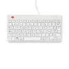 R-Go Tools tastiera ergonomica R-Go Compact Break, tastiera compatta con software per le pause, AZERTY (BE), con filo, bianco
