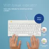 R-Go Tools tastiera ergonomica R-Go Compact Break, tastiera compatta con software per le pause, AZERTY (BE), con filo, bianco