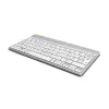 R-Go Tools tastiera ergonomica R-Go Compact Break, tastiera compatta con software per le pause, AZERTY (BE), Bluetooth, bianco