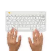 R-Go Tools tastiera ergonomica R-Go Compact Break, tastiera compatta con software per le pause, AZERTY (BE), Bluetooth, bianco