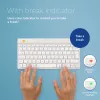R-Go Tools tastiera ergonomica R-Go Compact Break, tastiera compatta con software per le pause, AZERTY (BE), Bluetooth, bianco