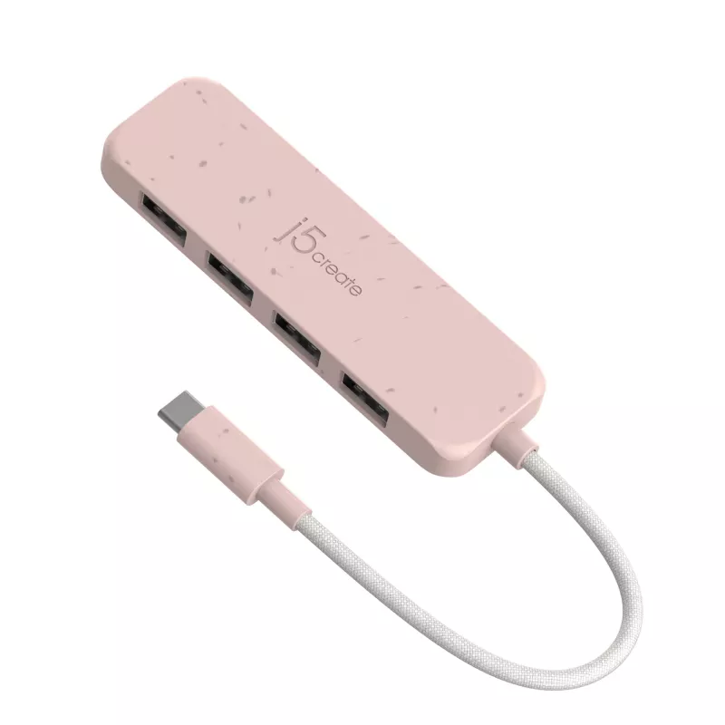 j5create JCH341ER-N hub ecologico da USB-C a 4 porte USB-A Gen 2, 10 Gbps