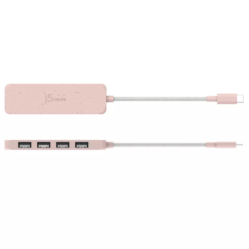 j5create JCH341ER-N hub ecologico da USB-C a 4 porte USB-A Gen 2, 10 Gbps