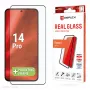 Protezione display e.v.i. Displex Full Cover (10H) per Xiaomi 14 Pro, vetro temperato, cornice di montaggio Eco, nero/trasparente