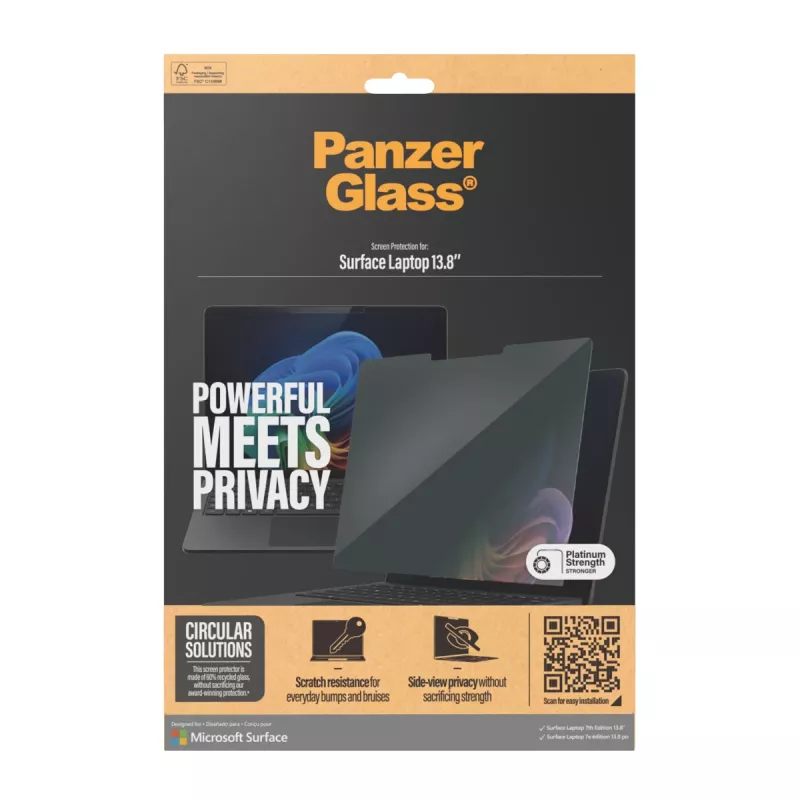 PanzerGlass P6275 protezione schermo privacy per Microsoft Surface Laptop