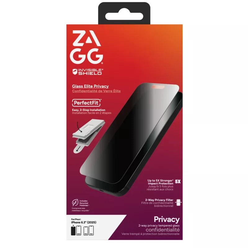 ZAGG InvisibleShield Glass Elite Privacy protezione schermo per Apple iPhone