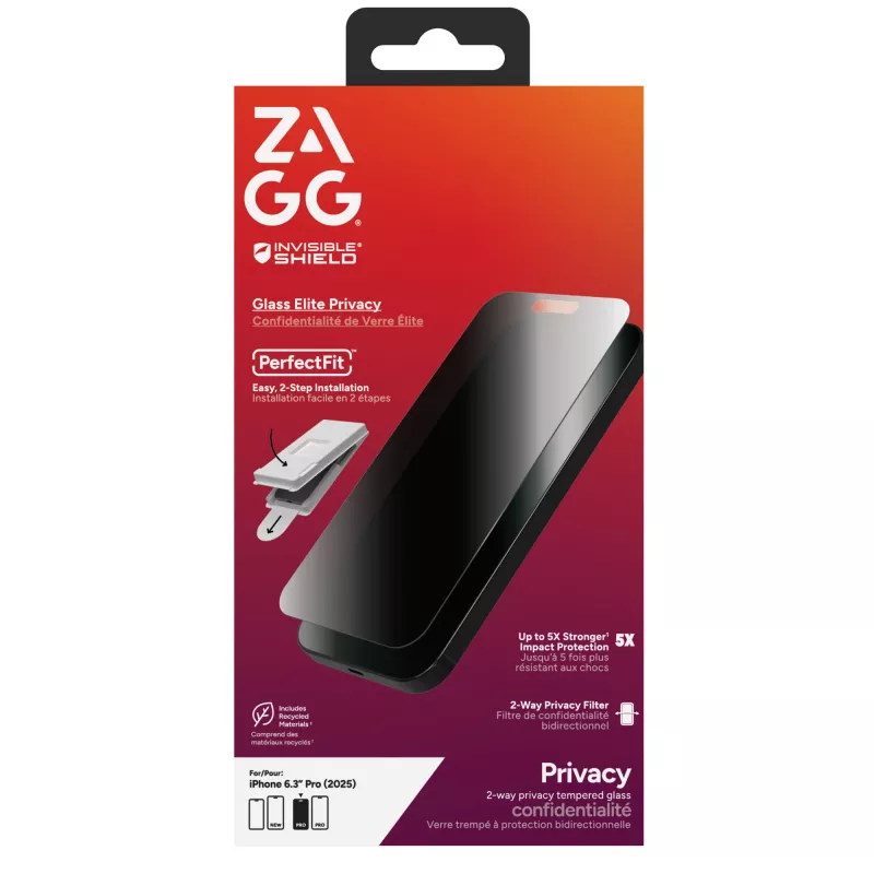 Pellicola protettiva per display InvisibleShield Glass Elite Privacy per Apple iPhone 17 Pro