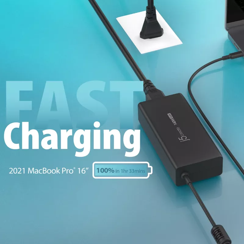 j5create JUP17140-EN caricabatterie GaN USB-C da 140 W, PD 3.1, EU