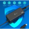 Adattatore di alimentazione USB-C PD j5create JUP1265 — 65W, per interni, nero, plastica, 118×32×50 mm (UE)