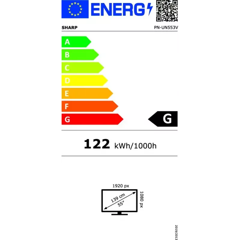 Display LCD per interni Sharp PN-UN553V 55