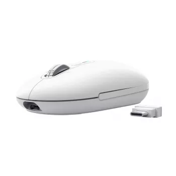 Mouse da ufficio wireless TRUST Seron sottile Multi – ambidestro, RF + Bluetooth, ottico 3200 DPI, 7 tasti, bianco