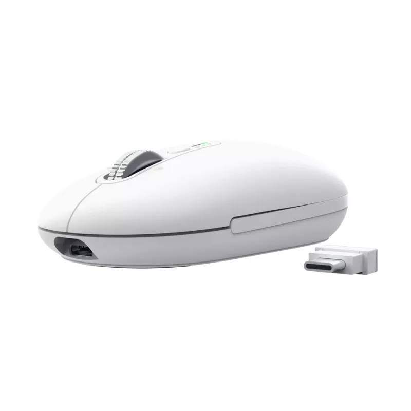 Mouse da ufficio wireless TRUST Seron sottile Multi – ambidestro, RF + Bluetooth, ottico 3200 DPI, 7 tasti, bianco